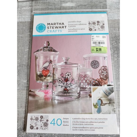 NEW Martha Stewart - Paintable Clings Flowers + Retired - Lot of 4 NEW #31 - Picture 4 of 11